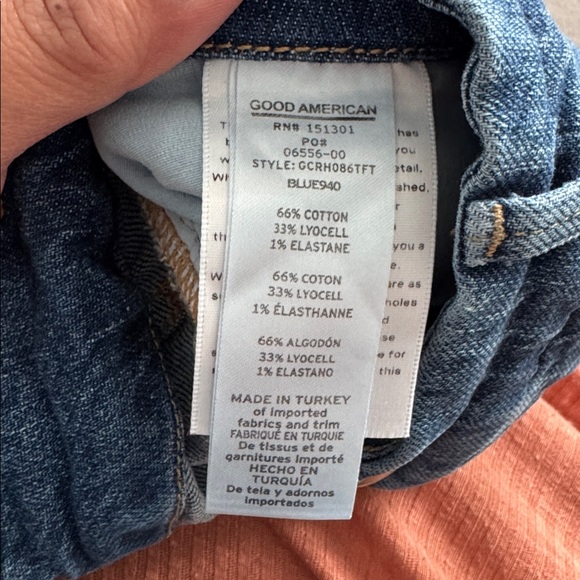 Good American Deep Blue High Rise Straight Jeans - Picture 5 of 5